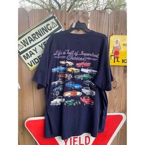 Vtg 90s Classic Cars Life is full of Important Choices T-shirt XXL GI Apparel